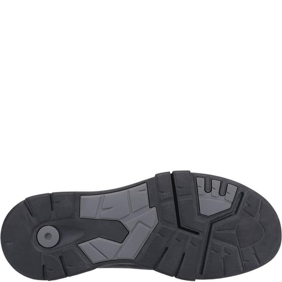 Hush Puppies Mens Fletcher Leather Shoes (Black) - Image 4