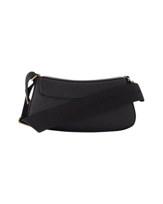 S-Wave Small Hobo Bag - Stella Mccartney - Black - Leather Vegan