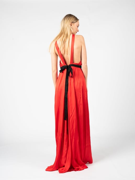 Pinko Vestido Anguria de mujer rojo - Image 4