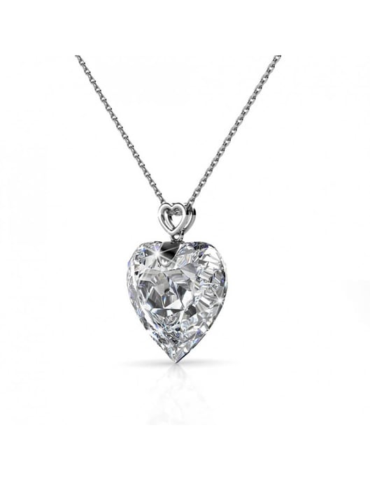 Colgantes de corazón alegre - Plata y Cristal - Image 3