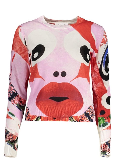Camisa de Lino Rosa para Mujer Desigual - Image 1