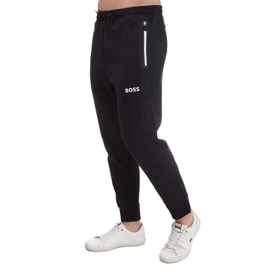 Men's Hugo Boss 3D Moulded Logo Tracksuit Bottoms in Navy