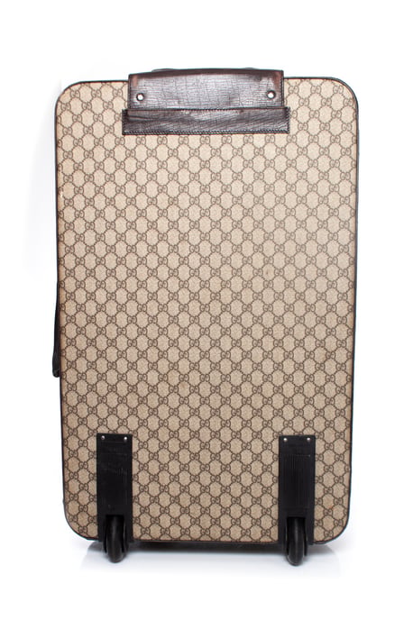 GG canvas suitcase in brown - Image 2