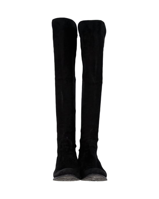 Stuart Weitzman 5050 Knee Boots in Black Suede - Image 2