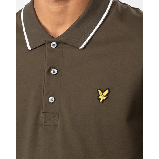 Polo Lyle and Scott en Olivgrun mit Streifen - Image 5
