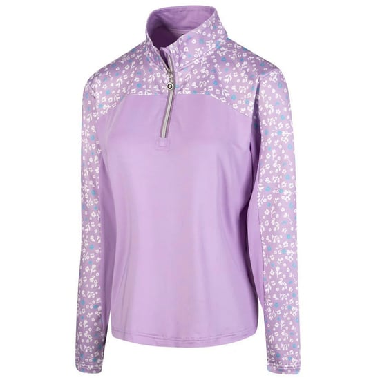 Island Green Womens/Ladies Floral Base Layer Top (Purple) - Image 1