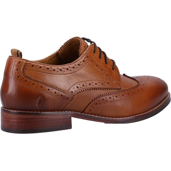 Hush Puppies Natalia Leather Women's Tan Brogues Shoes - Image 2