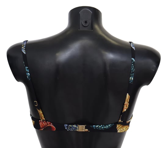Bikini Top de Mujer con Estampado de Conchas Negras de Dolce & Gabbana - Image 2