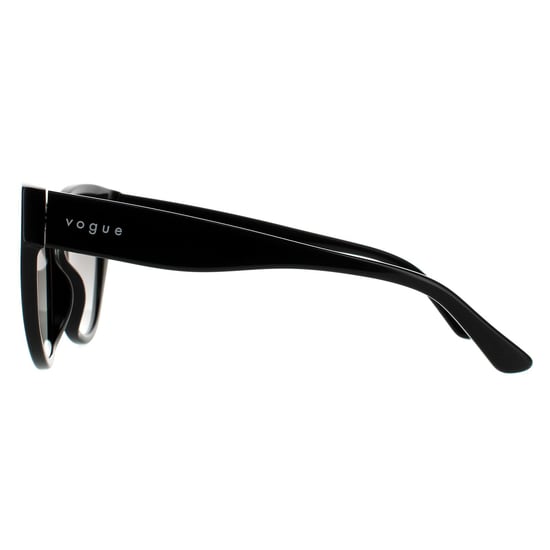Gafas de sol para mujer Vogue Cat Eye en marrón oscuro havana con degradado - Image 3