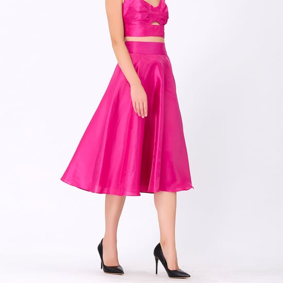Flared Taffeta Skirt - Image 3
