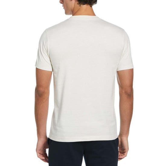 Men's Original Penguin Embroidered Logo Pete T-Shirt in Cream