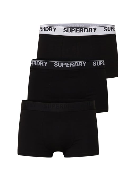 Pack de 3 calzoncillos bóxer Superdry para hombre con logotipo ilimitado - Image 1