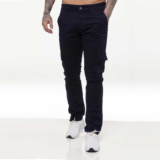 Enzo Mens Cargo Combat Chinos