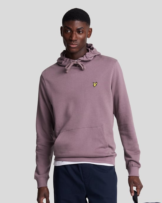 Lyle & Scott Branded Highland Mauve sudadera con capucha morada - Image 1