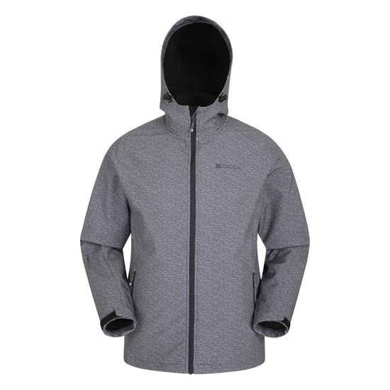Mountain Warehouse Mens Exodus Showerproof Soft Shell Jacket (Charcoal) - Image 1