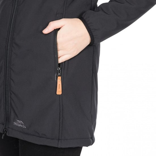 Trespass Womens/Ladies Kristen Longer Length Hooded Waterproof Jacket (Black)