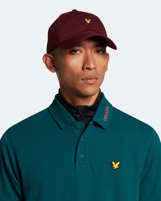 Lyle & Scott Polo Golf de manga corta con logo en el cuello en color verde - Image 4