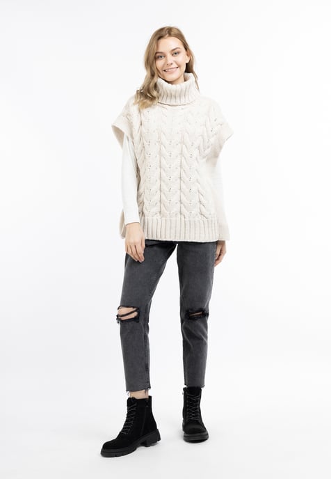 Dreimaster Knitted vest women off-white - Image 2