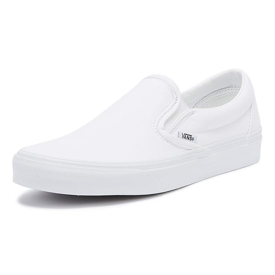 Vans Classic Slip on True White Canvas Trainers - Image 3