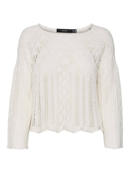 VERO MODA suéter VMGINGER de algodón orgánico crema - Image 1