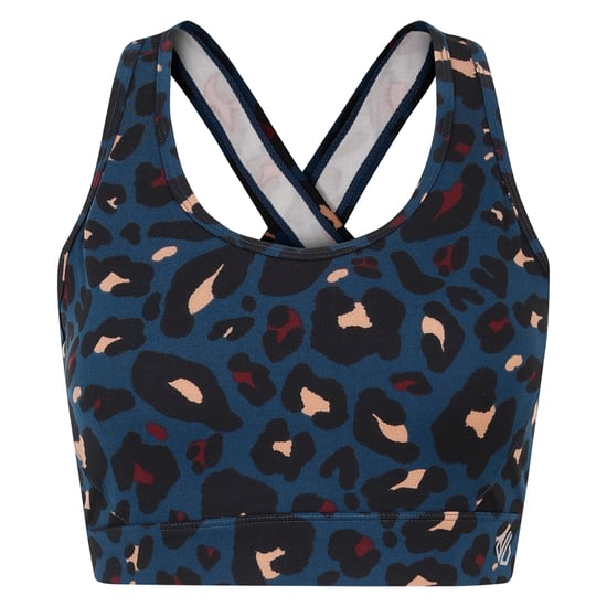 Dare 2B Womens/Ladies Swift II Animal Print Sports Bra (Moonlight Denim) - Image 1