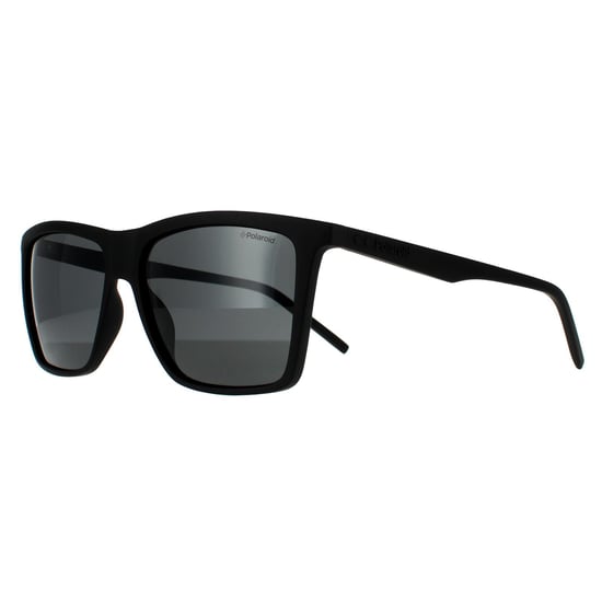 Gafas de sol polarizadas Polaroid Rectangulares para hombre en negro y gris - Image 2