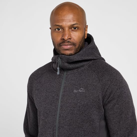Peter Storm Men's Atlas Textured Full Zip Fleece Mid-layer Jacket with Hood for Hiking