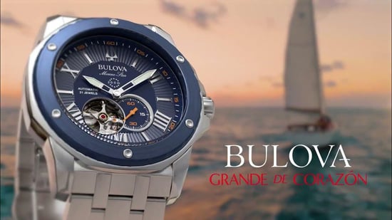Bulova Marine Star Men's Silver Watch 98A302 - Image 4