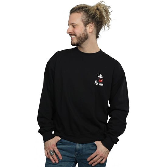 Disney Mens Mickey Mouse Kickin Retro Chest Sweatshirt (Black) - Image 2