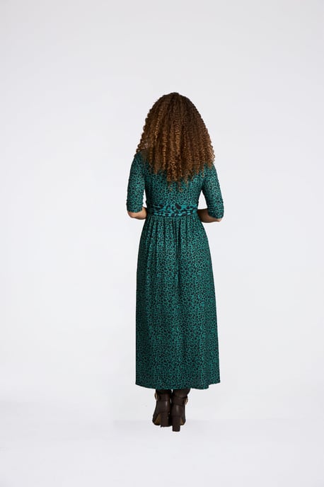 Sonia V Neck Wrap Dress - Leopard