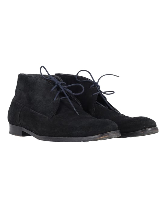 Hugo Boss Desert Lace-Up Ankle Boots in Black Suede - Image 3