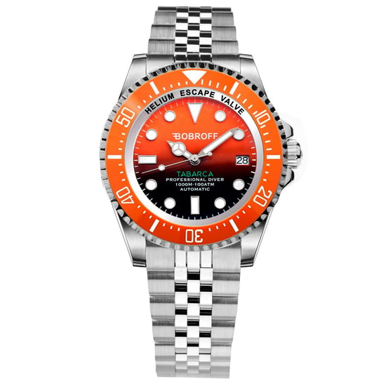 Bobroff Reloj de hombre Automático plata naranja - Image 1
