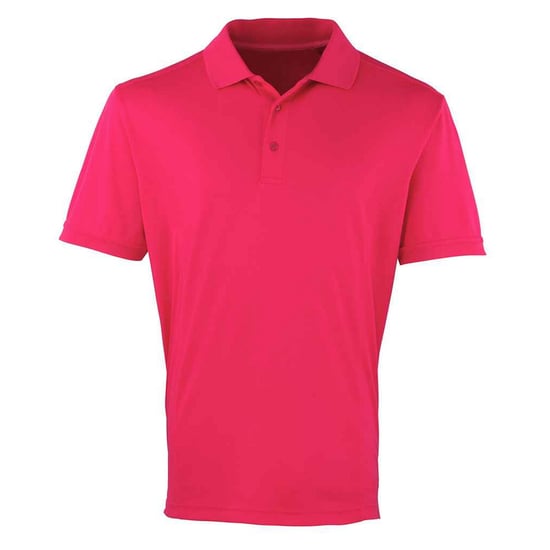 Premier Mens Coolchecker Pique Polo Shirt (Hot Pink) - Image 1