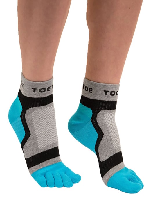 TOETOE - Calcetines Bajos Deportivos Transpirables para Hombre y Mujer - Azul - Image 2