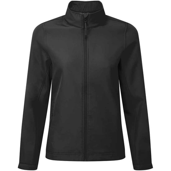 Premier Womens/Ladies Windchecker Soft Shell Jacket (Black)