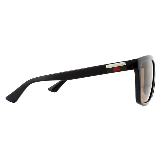 Gafas de sol cuadradas para hombre en negro y marrón de Gucci - Image 4