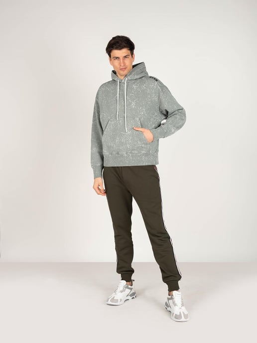 MSGM Sudadera Tie-Dye Hombre Gris - Image 2