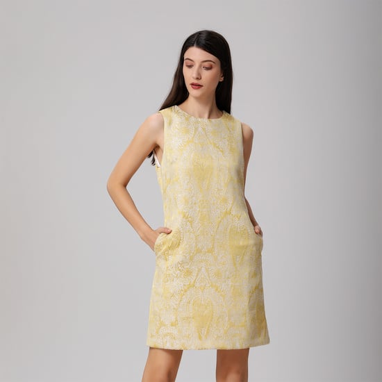 Brocade minimalist mini dress - Image 3