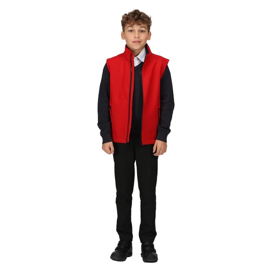 Regatta Childrens/Kids Ablaze Softshell Reflective Gilet (Classic Red/Black)