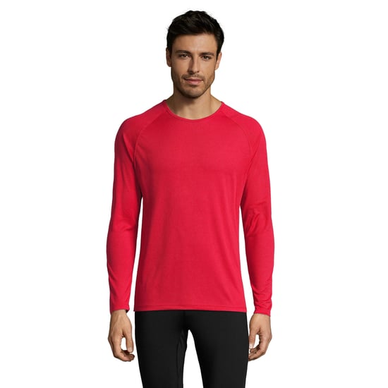 SOLS Mens Sporty Long Sleeve Performance T-Shirt (Red) - Image 5