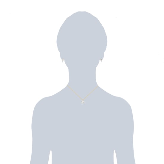 Set (necklace + stud earring) sterling silver yellow gold embellished with swarovski crystals® white Rafaela Donata - Image 4