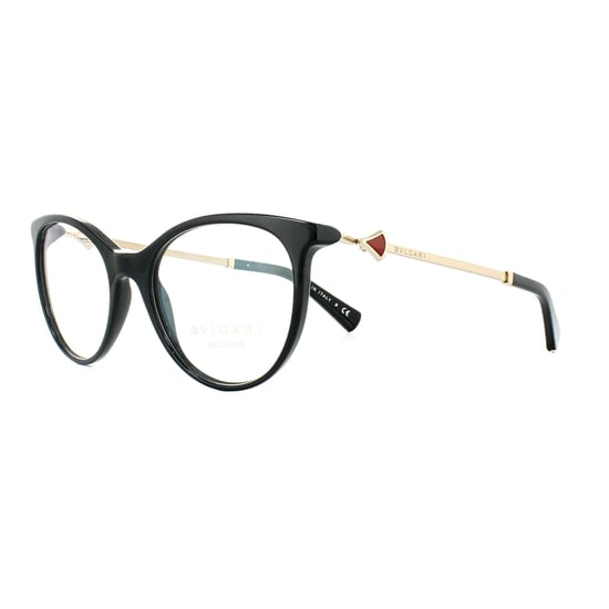 Montura de Gafas Bvlgari 4149KB 5195 Negro Dorado Rojo 52mm Mujeres - Image 1