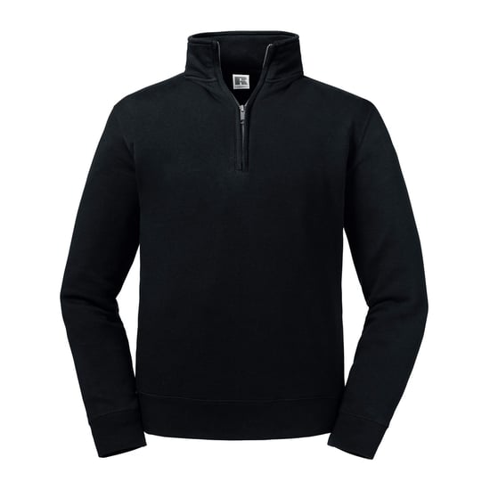 Russell Mens Authentic Quarter Zip Sweatshirt (Black) - Image 1