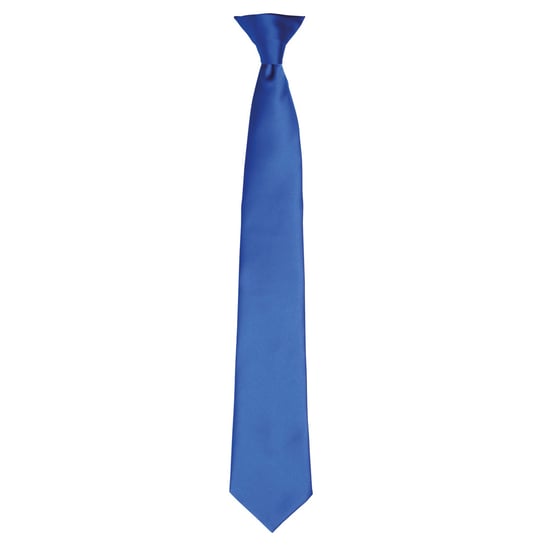 Premier Colours Mens Satin Clip Tie (Royal) - Image 1