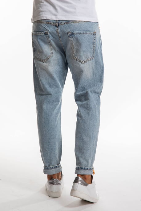 Takeshy Kurosawa Jeans Open-End Carrot Hombre Azul - Image 3