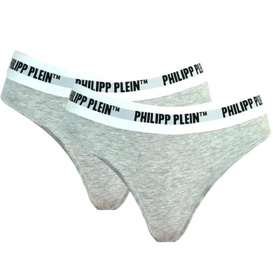 Philipp Plein Grey Thong Two Pack