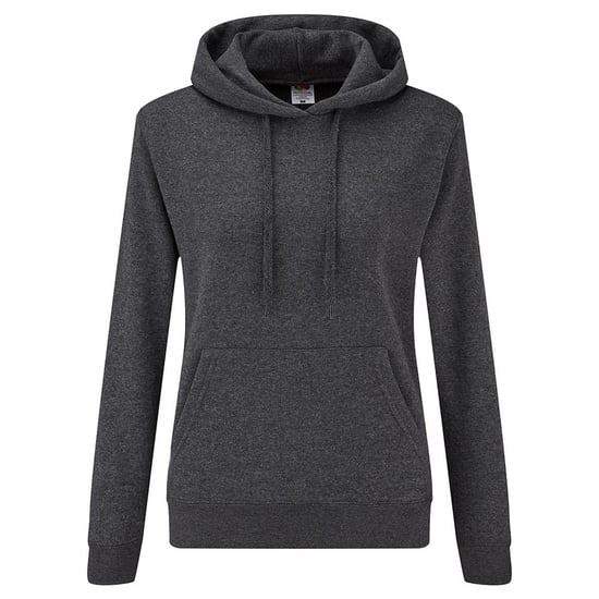 Fruit of the Loom Classic Lady Fit Hooded Sweatshirt (Dark Heather) - Image 1