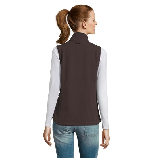 SOLS Womens/Ladies Rallye Softshell Sleeveless Gilet (Dark Chocolate) - Image 2