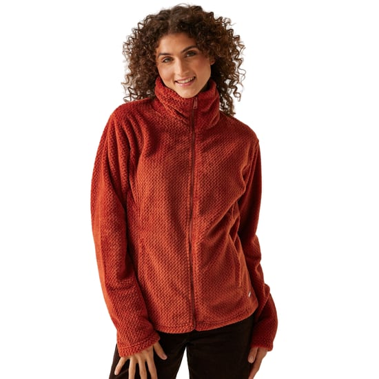Regatta Womens/Ladies Heidy Fluffy Full Zip Fleece Jacket (Red Ochre) - Image 3
