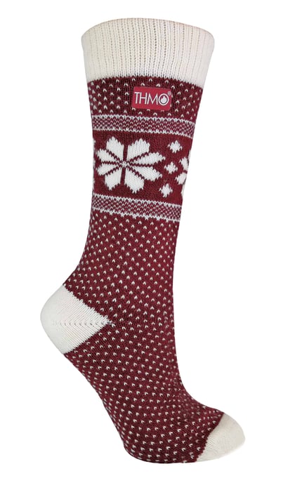 THMO - Calcetines nórdicos de invierno de mezcla de lana estilo Fairisle vintage para mujer - Image 1